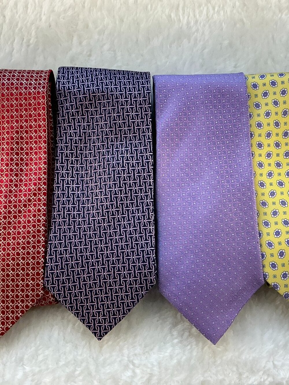 Budle of 4 Claude Laurent Paris Men’s Patterned Ties